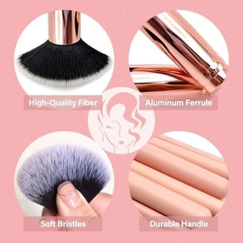 Makeup Brushes Set, Professional 26 Pcs Makeup Kit, Include Powder Foundation - Picture 3 of 5